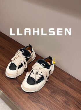 KAPIIT「专柜同款」开口笑帆布鞋女2024厚底增高休闲鞋乞丐鞋情侣