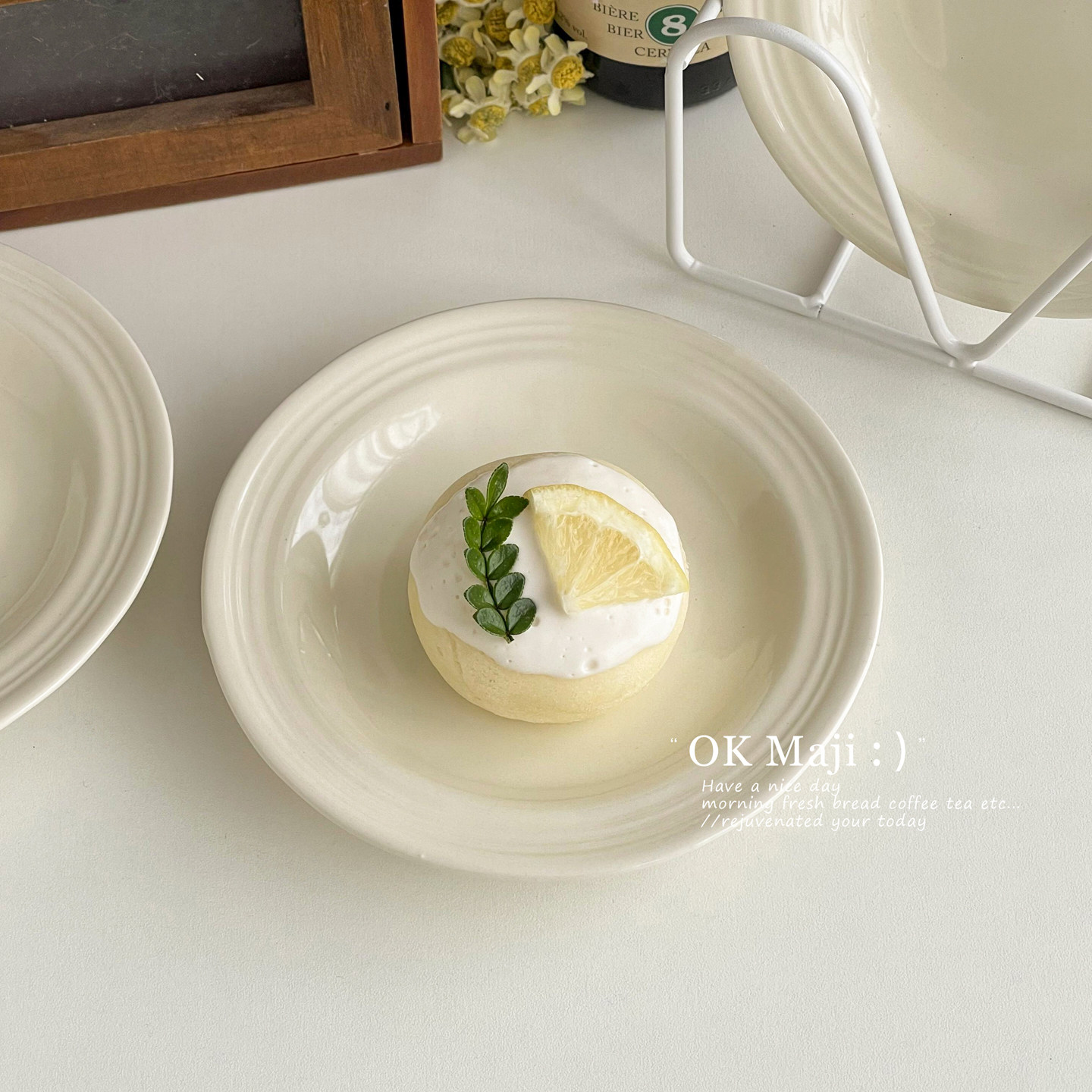 奶油风好看的盘子陶瓷漂亮点心盘高颜值早餐盘小碟子下午茶甜品盘,餐饮具,盘,淘宝优惠券,粉丝福利购,淘宝优惠卷