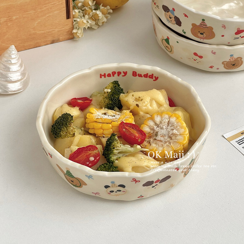 ins风餐盘陶瓷耐高温盘子家用空气炸锅烤盘可放微波炉加热的盘子