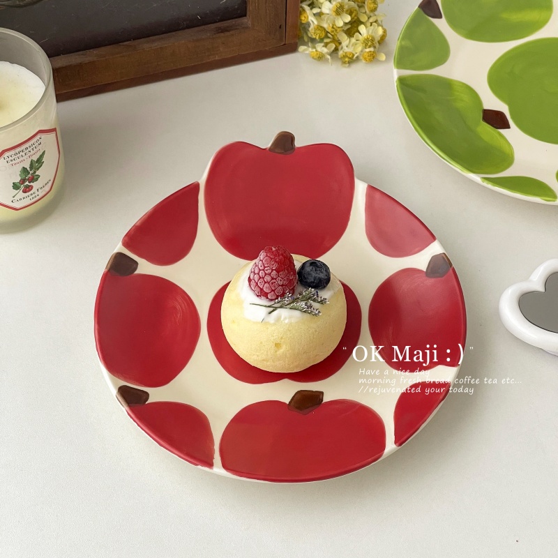 创意可爱釉下彩陶瓷水果点心盘