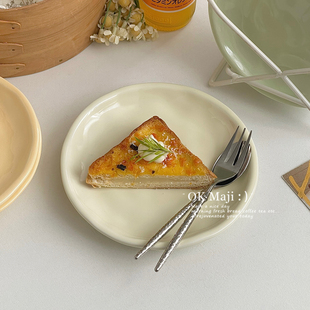 ins风餐盘早餐点心盘家用漂亮餐具陶瓷小碟子蛋糕甜品盘6寸小盘子