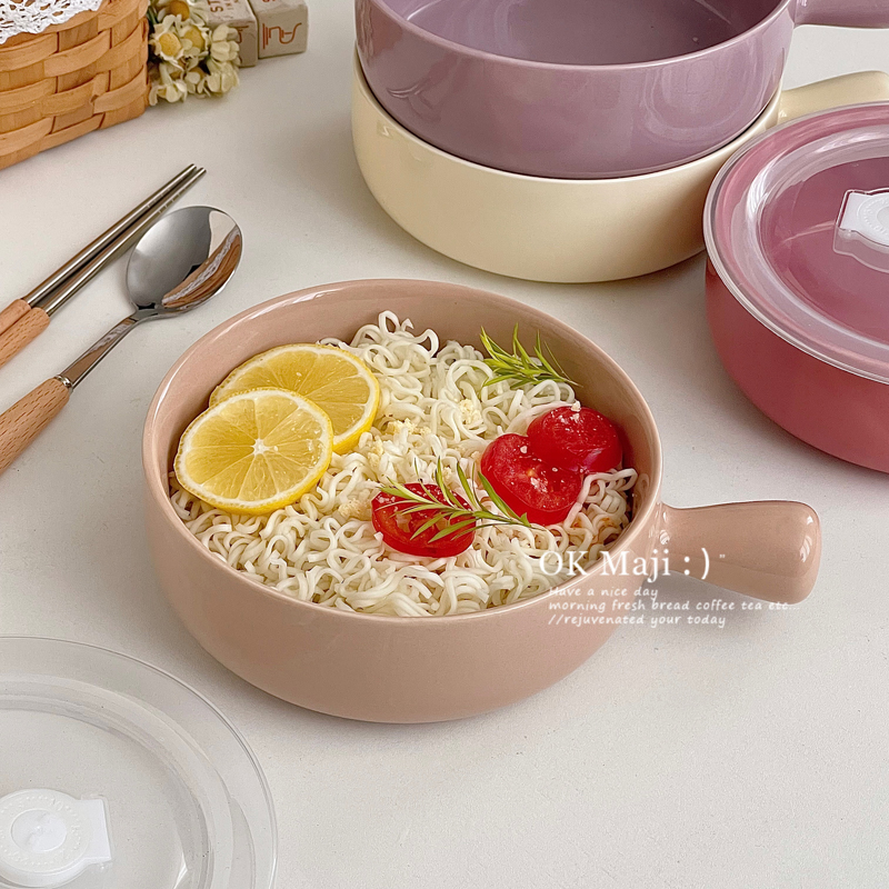 ins风一人食陶瓷手柄碗