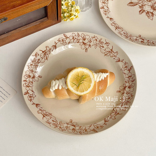 家用法式中古陶瓷盘子