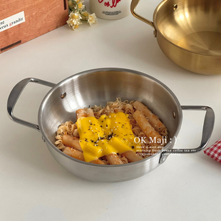 韩式不锈钢泡面锅家用火锅专用锅双耳小锅煮面螺蛳粉汤粉锅汤锅