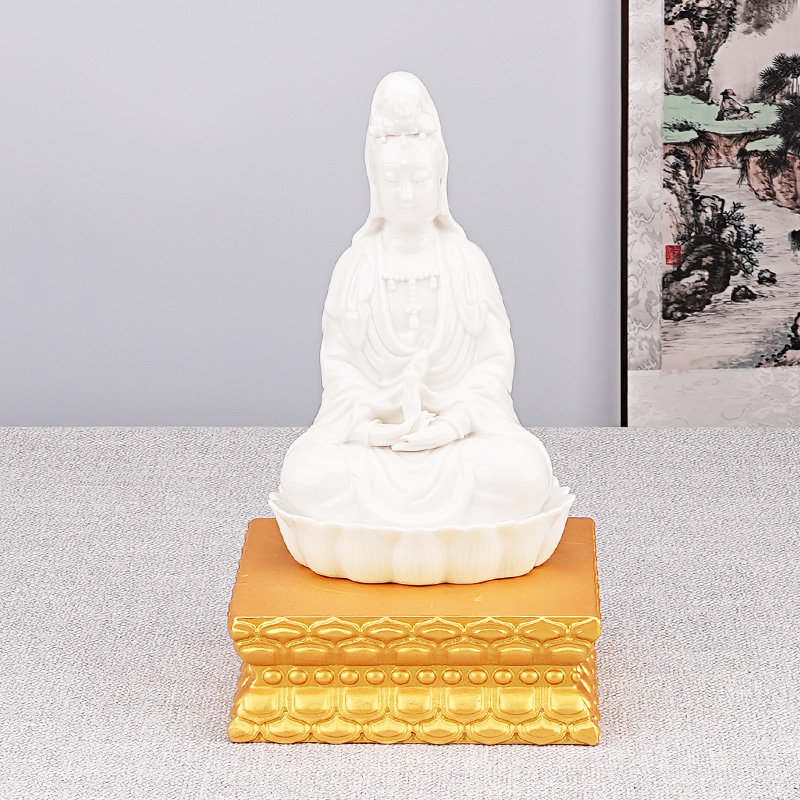 佛像底座财神莲花台观音实木制加高供奉关公摆件托架定制供佛家用