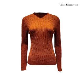 专柜正品 上衣宽松针织衫 毛羊毛衫 棉羊长袖 日常有型 唯尚女装