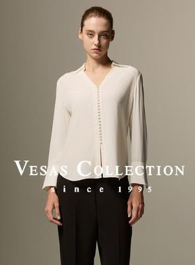 Vesas Collection B0930法式松弛感女士衬衣