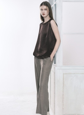 Vesas Collection 唯尚女装法式气质圆领 无袖小衫VS213B088527