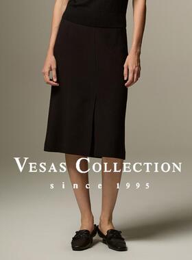 Vesas Collection S0767黑色半身裙