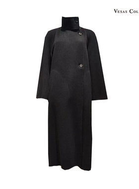 唯尚女装vesascollection羊绒大衣复古夹克式翻领双面呢大衣C1323