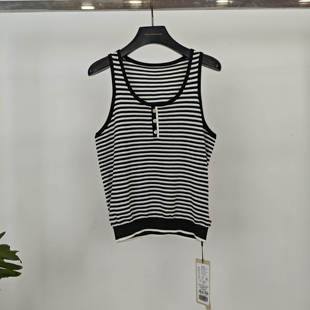 高货条纹无袖 vesas 针织背心经典 专柜正品 collection唯尚女装