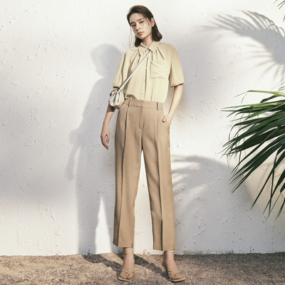 唯尚简约时尚短袖桑蚕丝衬衫