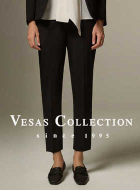 Vesas Collection T1515黑色通勤西裤（同款J1153)