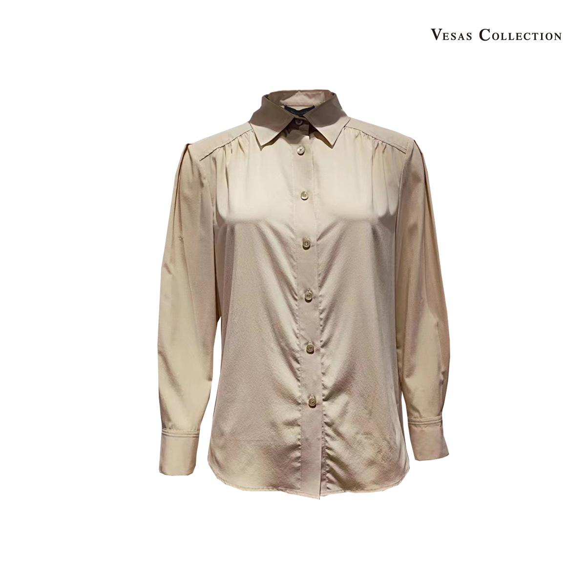 vesascollection B0952 米白色简约风 桑蚕丝 衬衣