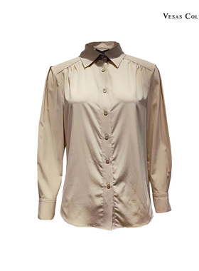 vesascollection B0952 米白色简约风 桑蚕丝 衬衣