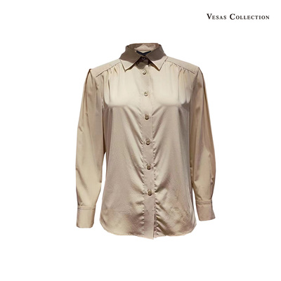 vesascollection B0952 米白色简约风 桑蚕丝 衬衣