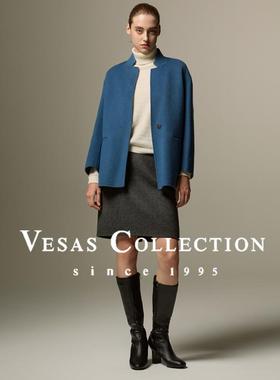 Vesas Collection C1336设计师款简约立领中款外套