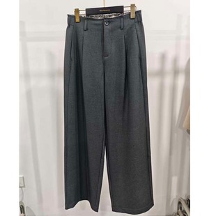 烟灰色很美 子 高腰复古修身 直筒 唯尚女装 休闲裤 裤