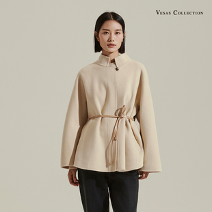 低调英伦 大衣外套 H同源比马一手长大衣外套 短款 唯尚女装