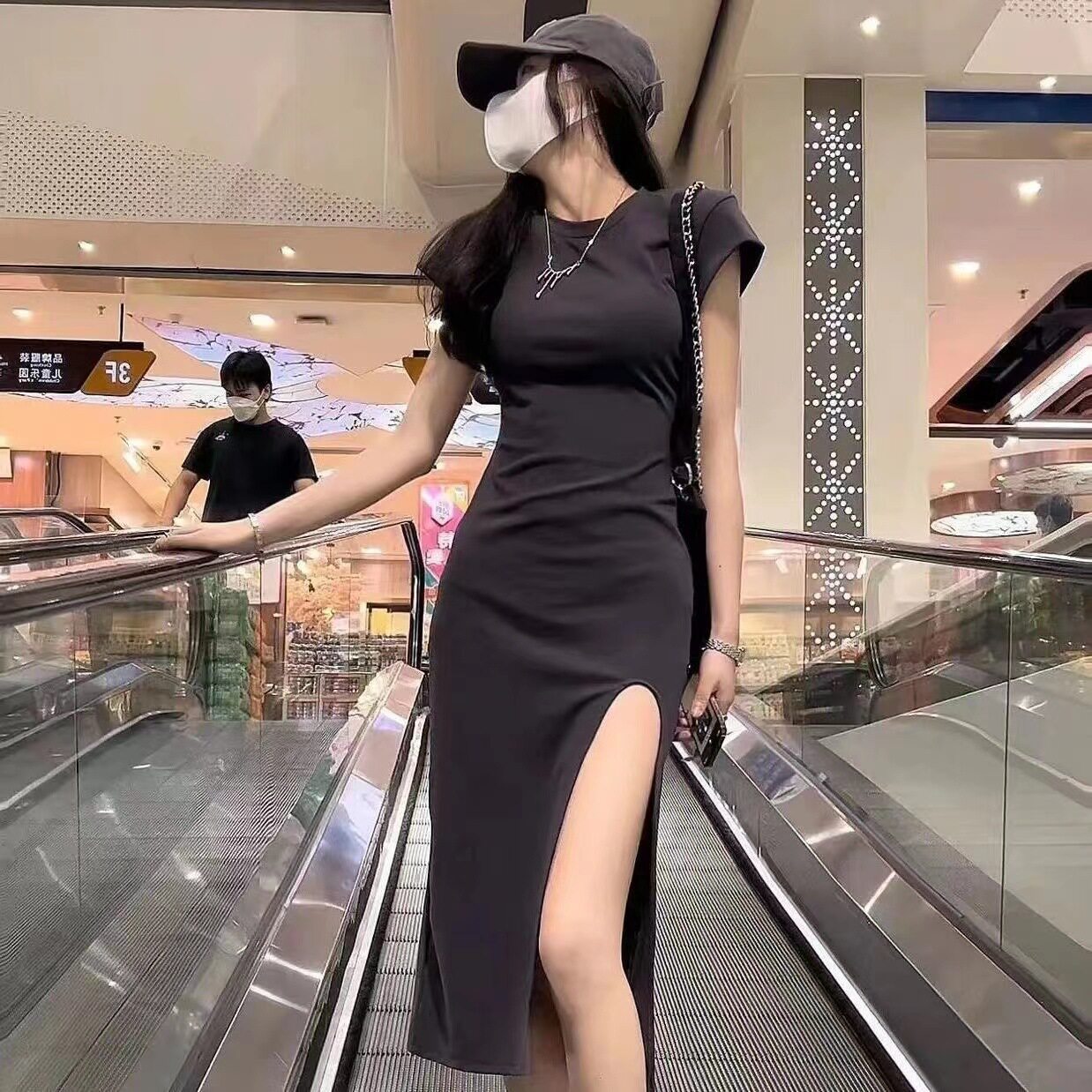 辣妹短袖T恤连衣裙女装夏