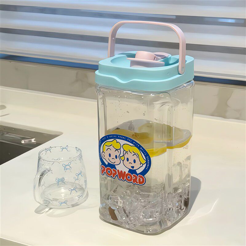 多巴胺冷水壶家用大容量食品级户外露营野餐便携带水龙头冷饮壶