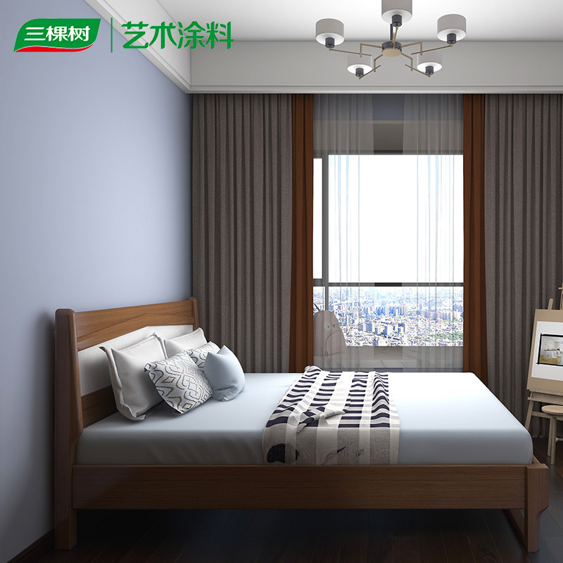 三棵树马上住艺术漆霓光漫彩高端墙面定制包工包料服务