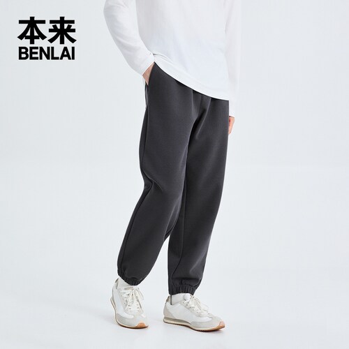 本来BENLAI男士抗菌蓄热加厚保暖束脚休闲裤秋季新款BRM650015