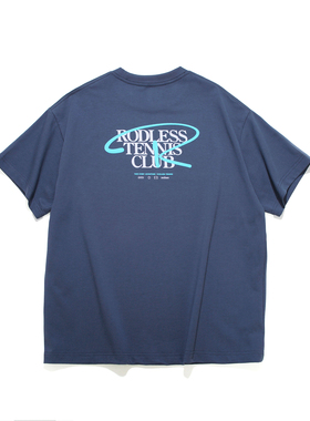 rodless25夏季趣味文字短袖宽松logo重磅330gT恤百搭国潮牌情侣