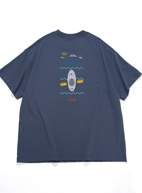 rodless25夏季趣味文字短袖宽松logo重磅330gT恤百搭国潮牌情侣