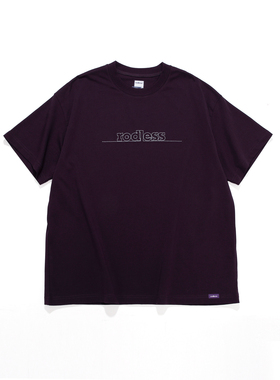 rodless25夏季趣味刺绣短袖宽松logo重磅330gT恤百搭国潮牌情侣