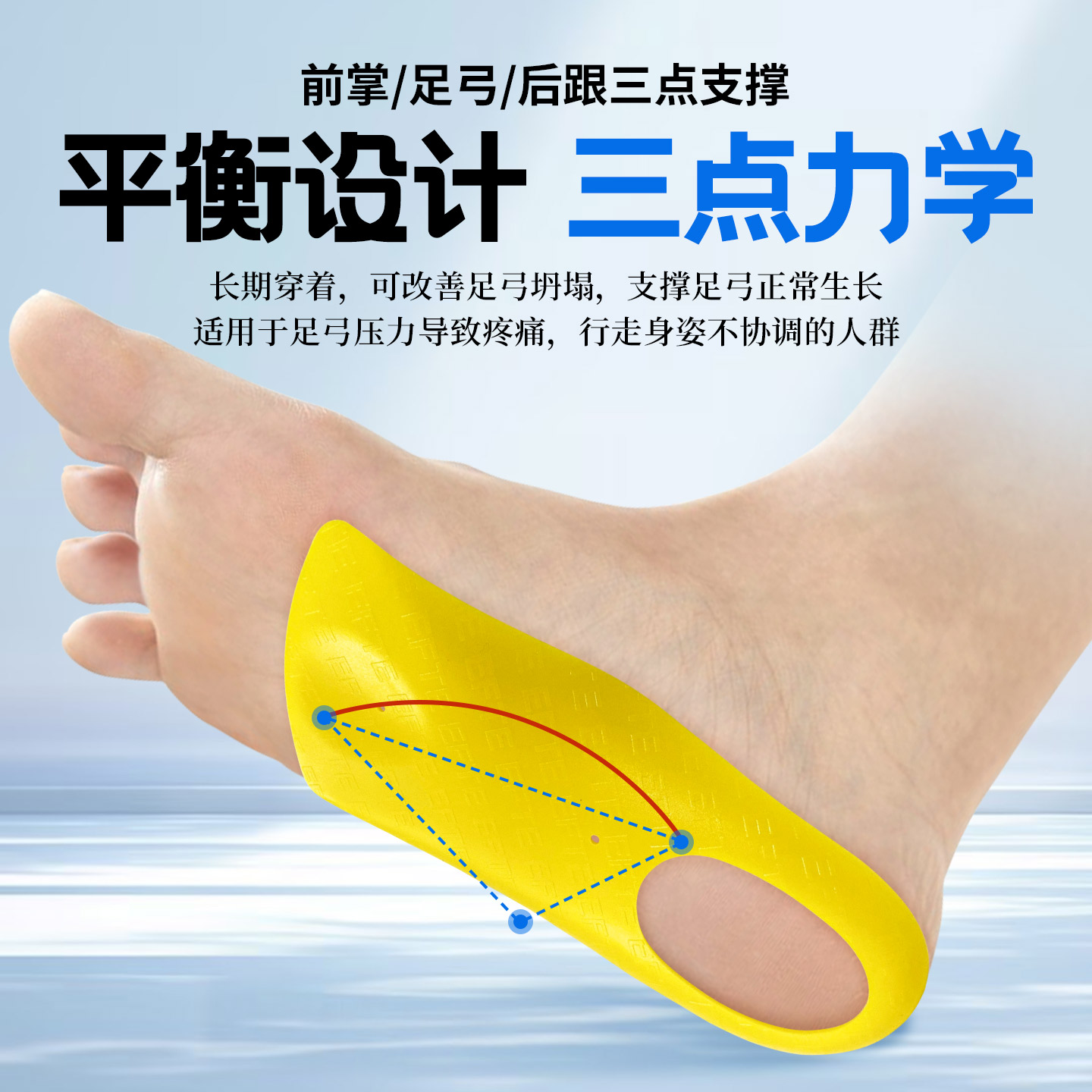 EFTE足弓支撑片扁平足跖骨支撑图片