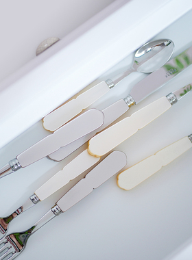 法国Sabre Paris花瓣牛排刀叉套装家用ins不锈钢餐具刀叉勺三件套