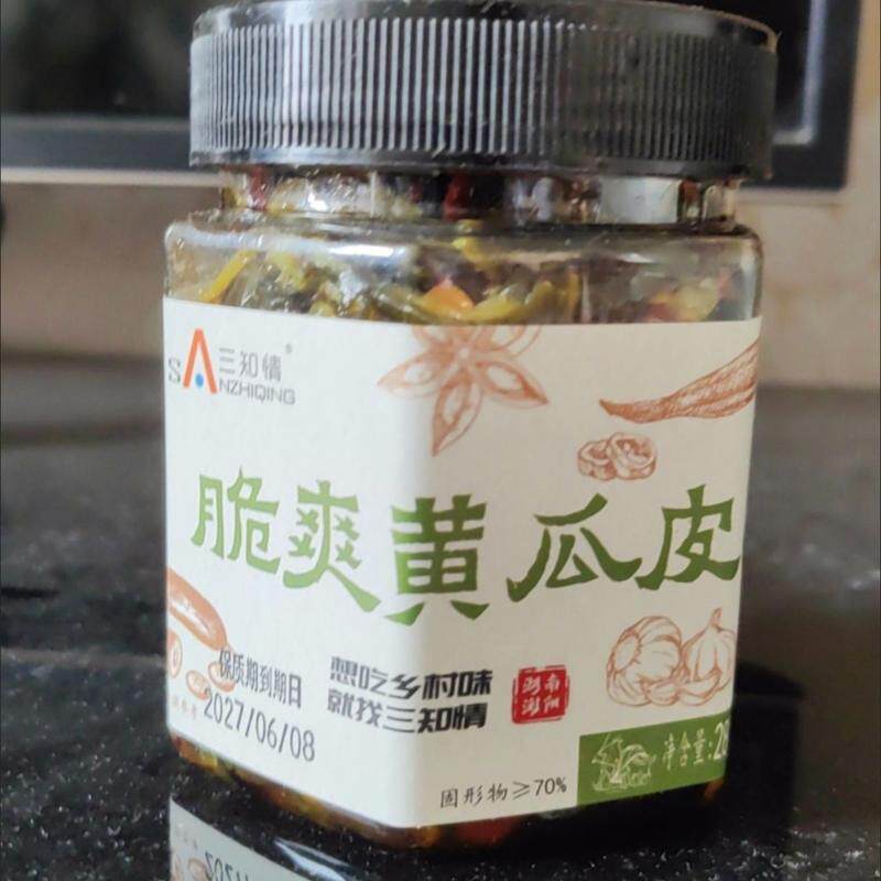 三知情黄瓜皮下饭菜脆爽酸黄瓜泡菜酱菜开味咸菜湖南特产香辣拌饭