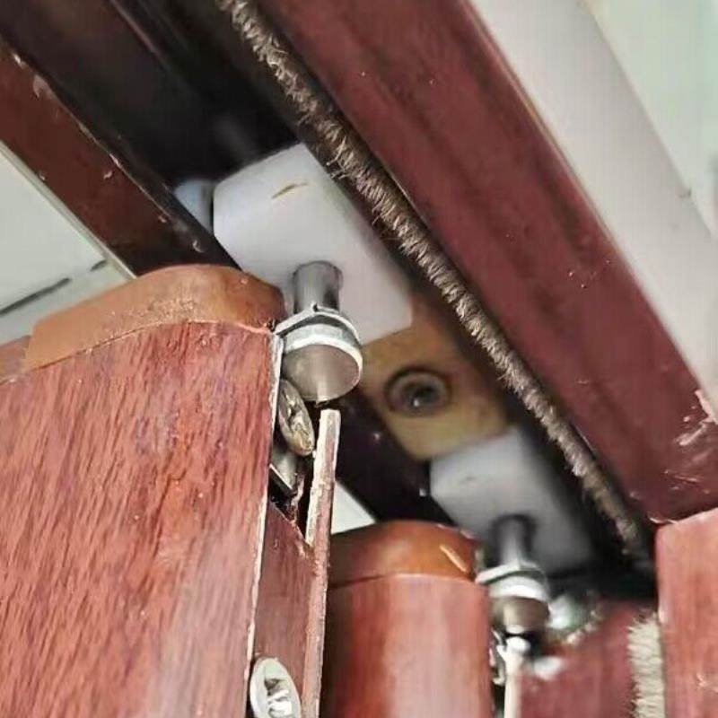 隔断折叠门推拉门铝合金老款塑料滑轮子轨道上吊轮卫生间五金配.