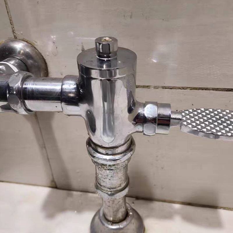 全铜体脚踏卧式冲水阀厕所大便冲洗阀脚踩延时阀卫生间蹲便器开.