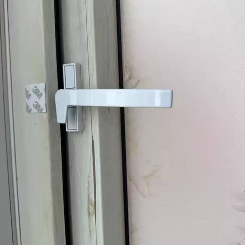 实心执手铝合金门窗50型塑钢窗执手七字执手幕墙上悬翻窗拉把手.