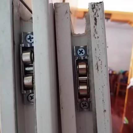 8088塑钢门窗滑轮双平槽轴承轨道轮子平移推拉阳台窗户滚针单.