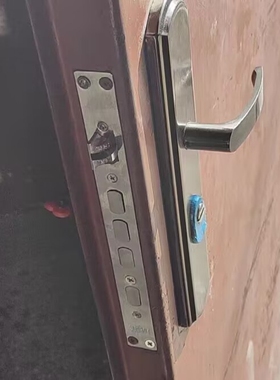 防盗门锁体通用型24.240 方单活双活门锁体门锁配件圆头锁30.24.