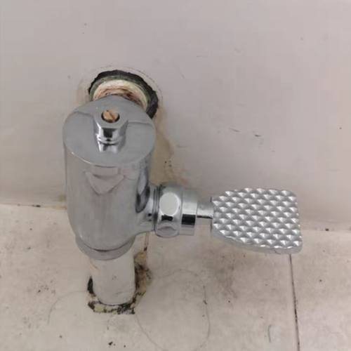 铜蹲便器冲水阀 90度转角 直角 脚踏式大便冲洗阀 脚踩延时包邮.