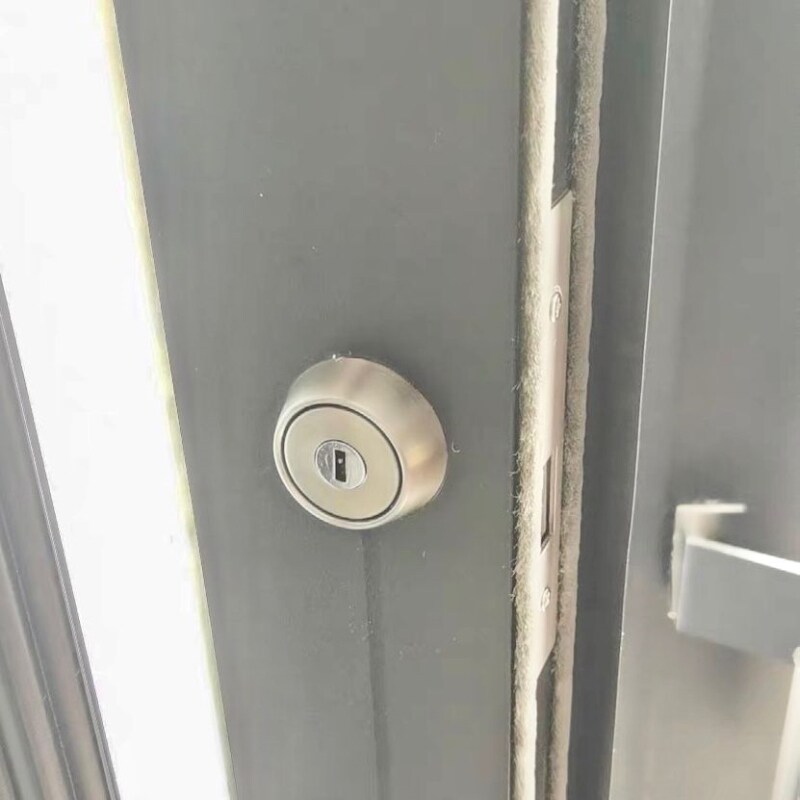 玻璃门带钥匙铝合金肯德基双面锁木门地锁地插锁门锁有框隐形.