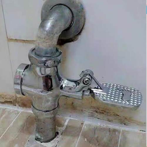 全铜体冲水阀卫生间脚踩式大便蹲便器厕所脚踏式冲洗阀便池脚踏.