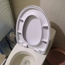 上装O型家用坐便盖子一键超薄坐便器U型通用加厚马桶圈快拆UV型.