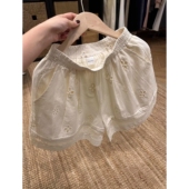 裤 子 简约日常通勤度假感镂空蕾丝飘飘休闲裤 超舒服 遛弯短裤 秋