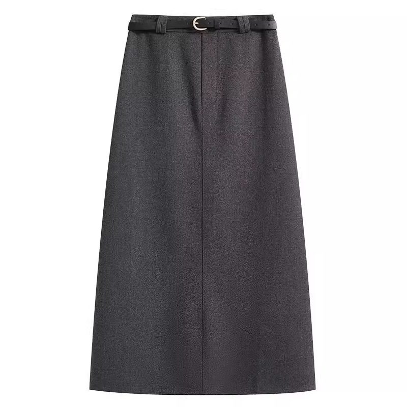 高腰毛呢半身裙女大码秋季款2025显瘦直筒裙开叉气质一步裙中长裙,女装/女士精品,半身裙,淘宝优惠券,粉丝福利购,淘宝优惠卷