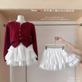 春季 蕾丝花边蛋糕短裙女韩版 高腰显瘦百搭a字半身裙 2026美式 大码