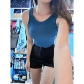 小个子黑色休闲裤 子 包臀直筒裤 2026辣妹高腰A字热裤 女紧身超短裤