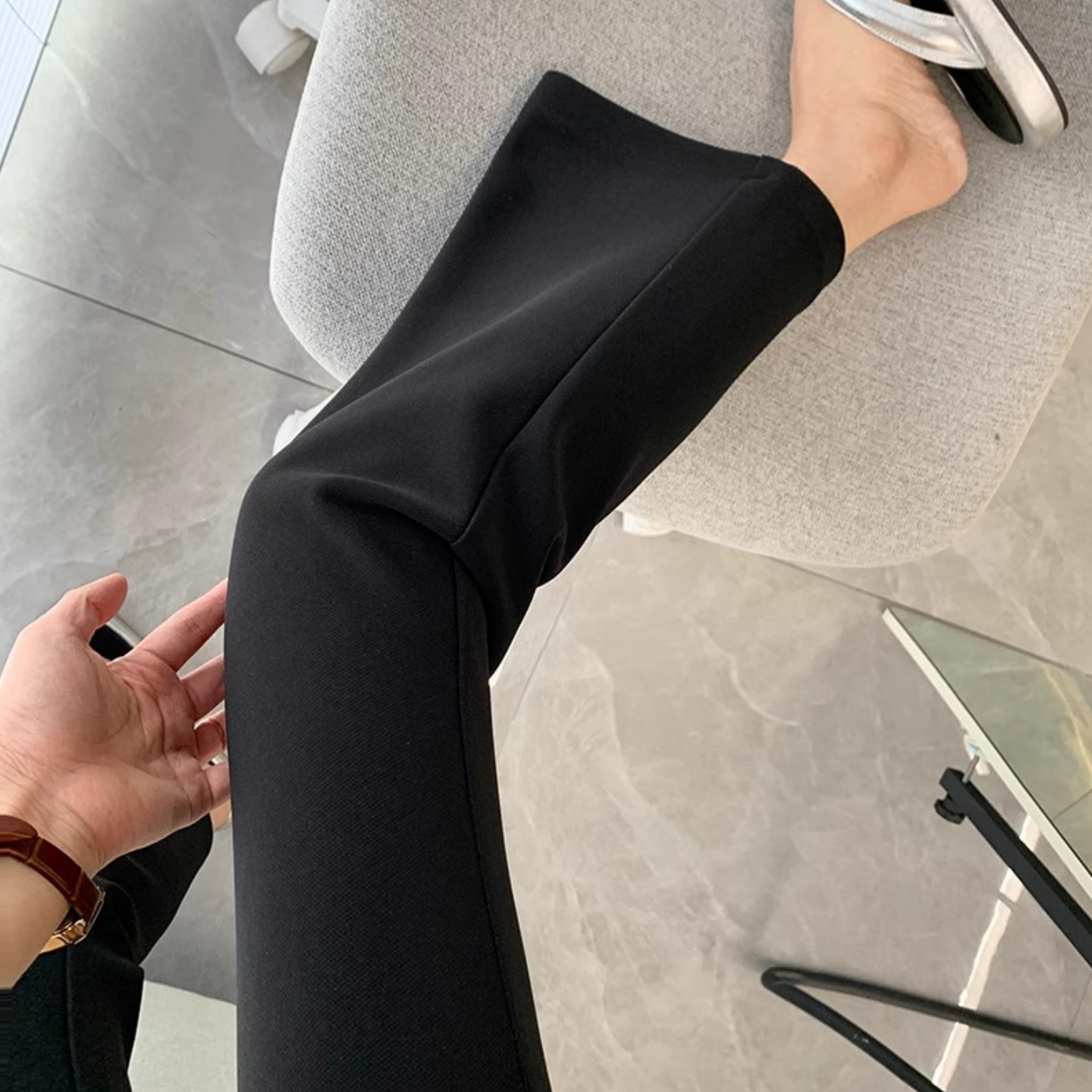 面膜裤顺滑弹力微喇百搭休闲裤