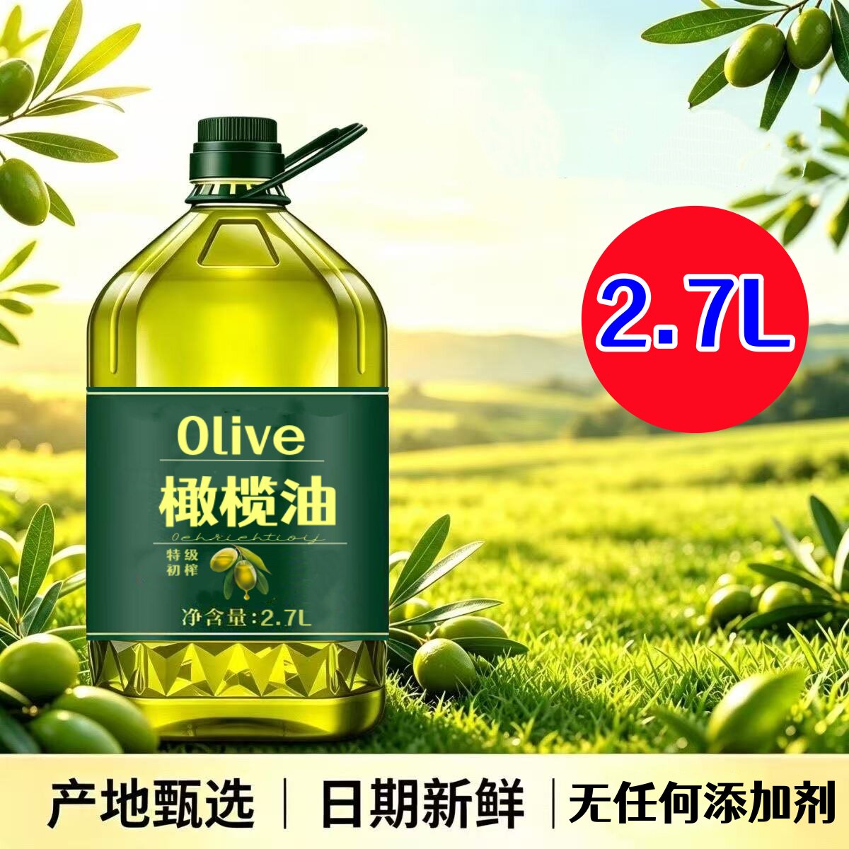 100%纯橄榄油西班牙进口原油特级初榨橄榄油橄榄油食用油官方正品