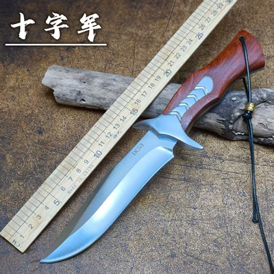 外贸DC53户外小直刀野外露营高硬度锋利多功能防身求生荒野吃肉刀