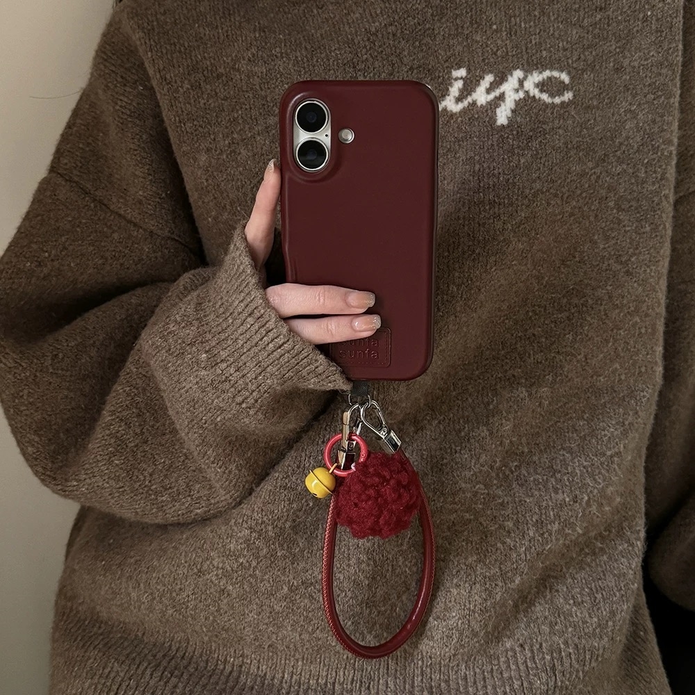 苹果皮质手机壳韩风复古简约纯色